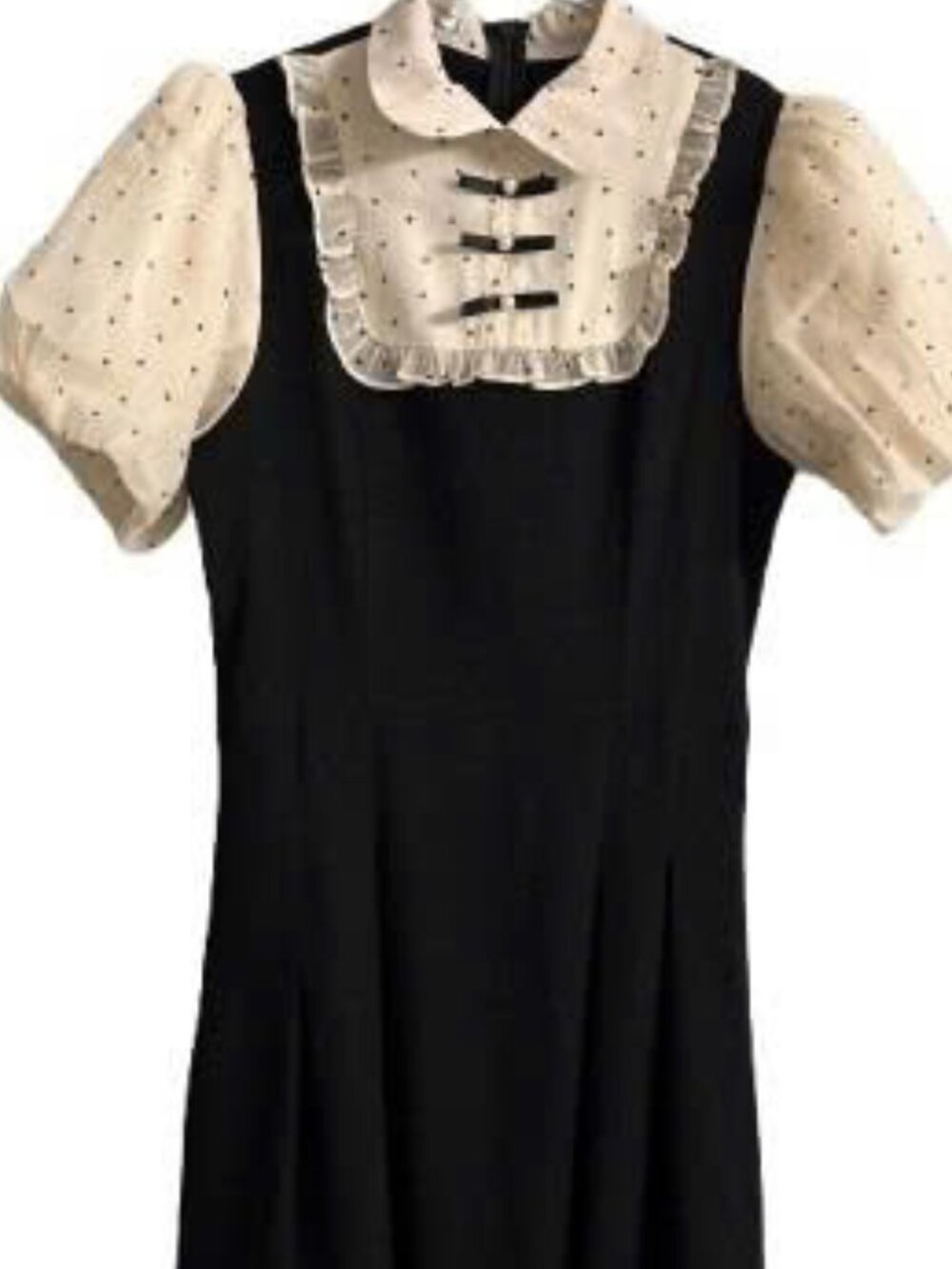 Contrast A-Line Dress - Picture 2 of 4